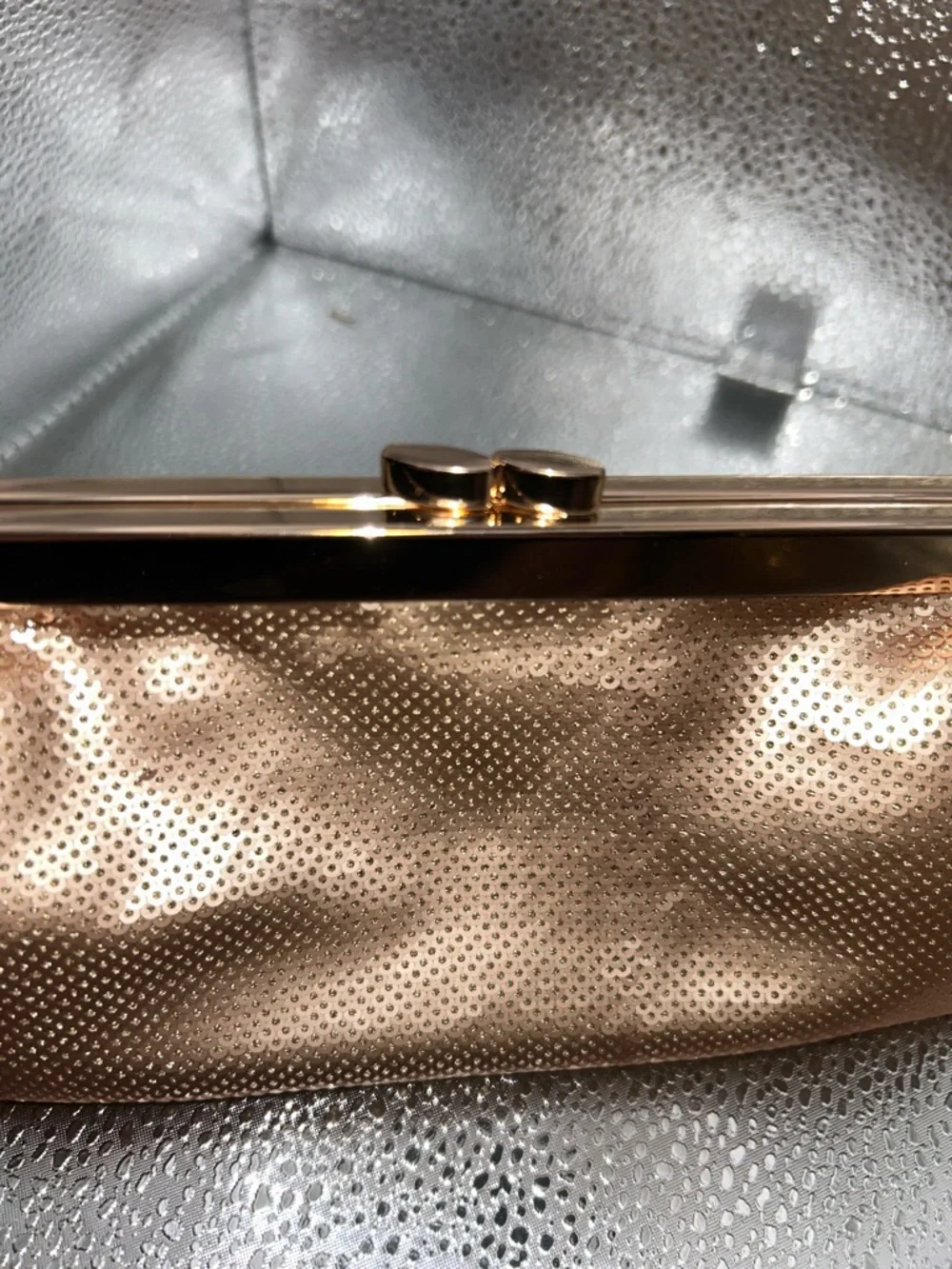 Olga Berg Zephyr Sequin Clutch - Picture 3 of 11